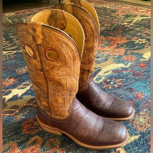TECOVA Brown Leather Cowboy/Work Boots Men’s 11